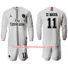 Maillot/Tenue Paris Saint-Germain DI MARIA 11 Jodan Blanc Enfant Troisieme 2018/2019 Manche Longue